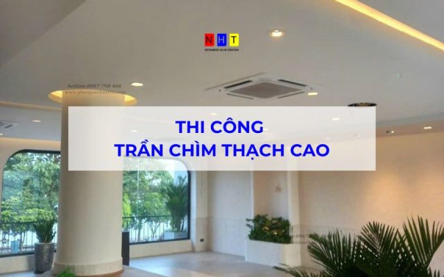 trần chìm thạch cao